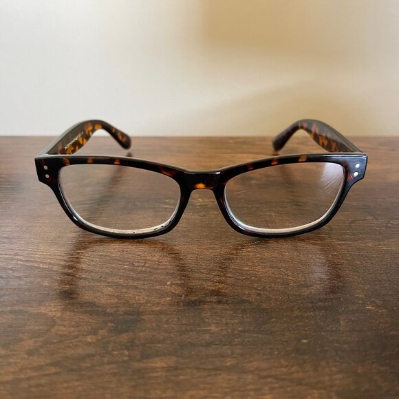 Foster Grant Multifocus Tortoise Shell Round Eyeglass Frames Only 52-17-140 mm - Picture 1 of 7